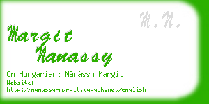 margit nanassy business card
