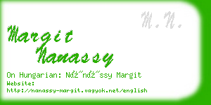 margit nanassy business card